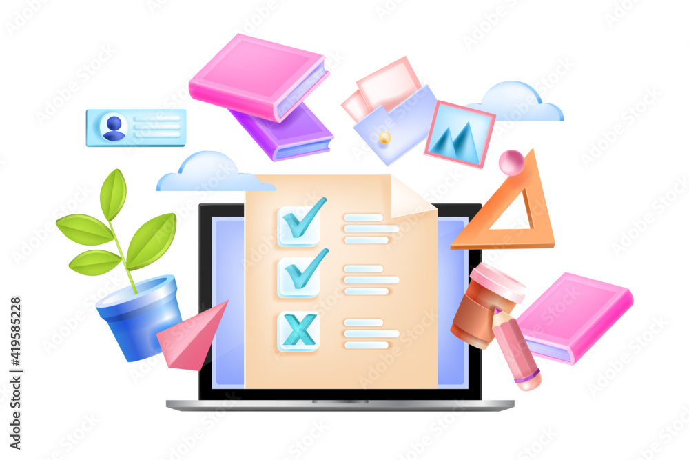 Online exam vector education 