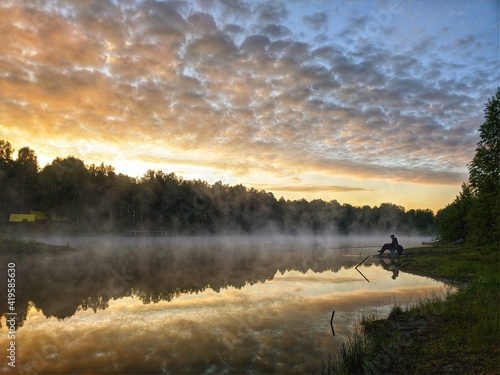 fishing on the river at dawn © Николай Срибяник