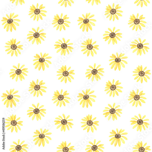 Sunflowers Seamless Pattern