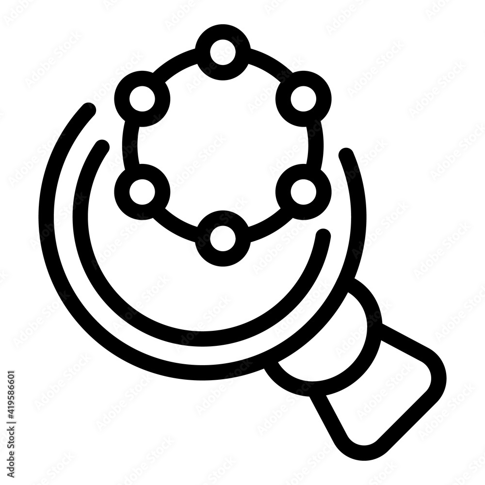Scientist magnifier icon. Outline Scientist magnifier vector icon for web design isolated on white background Scientist magnifier icon. Outline Scientist magnifier vector icon for web design isolated on white background