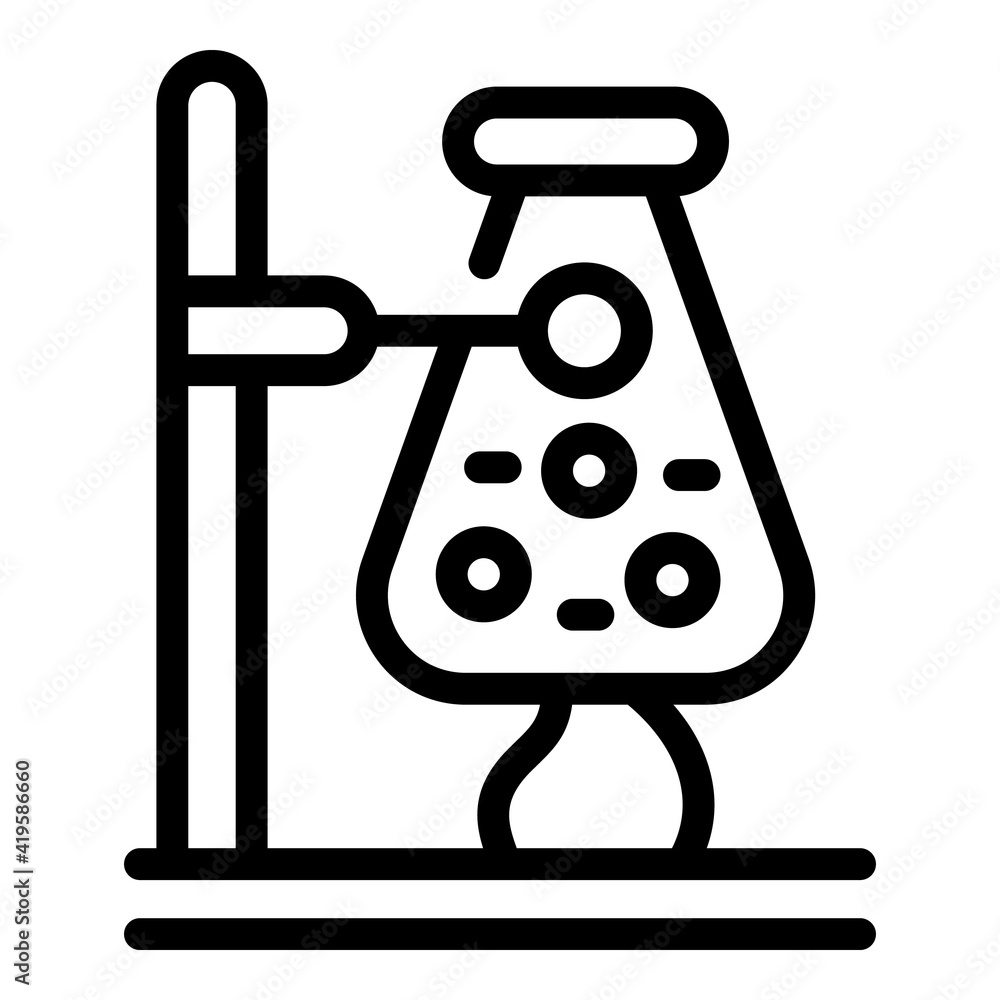 Boiling flask icon. Outline Boiling flask vector icon for web design isolated on white background Boiling flask icon. Outline Boiling flask vector icon for web design isolated on white background