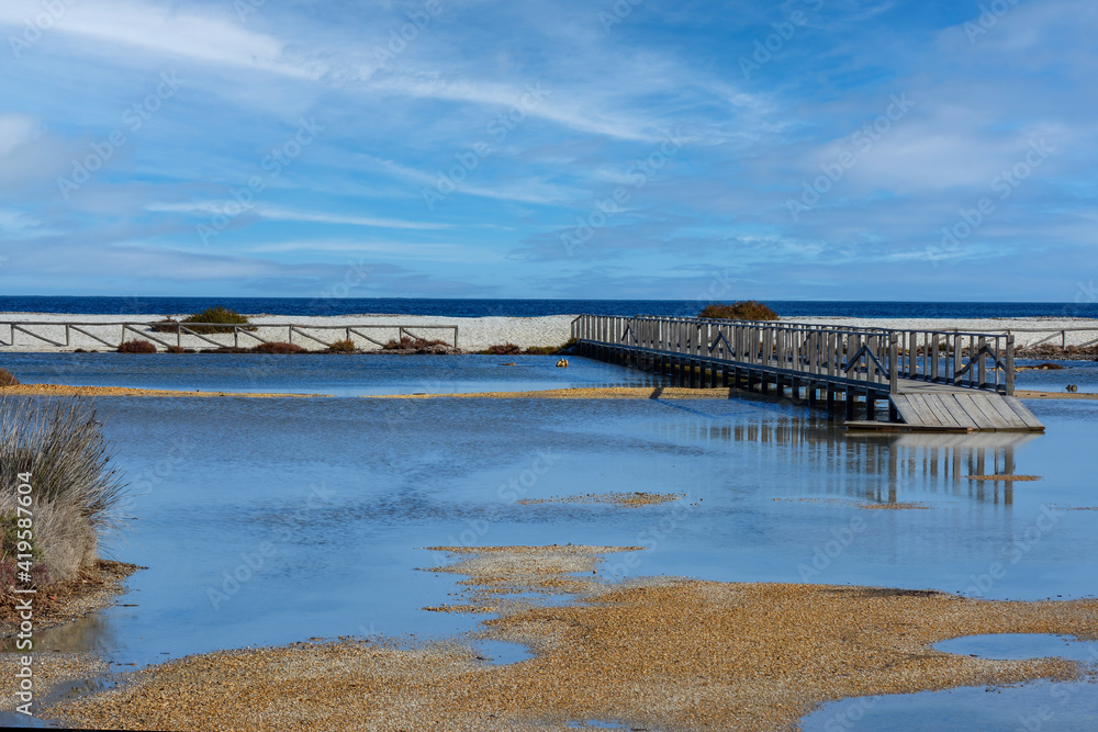 Fototapeta premium Sarline with jetty in the north of Sardinia