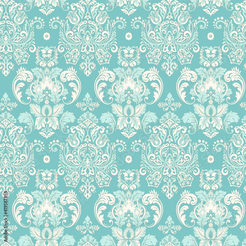 Vector Baroque floral pattern. classic floral ornament