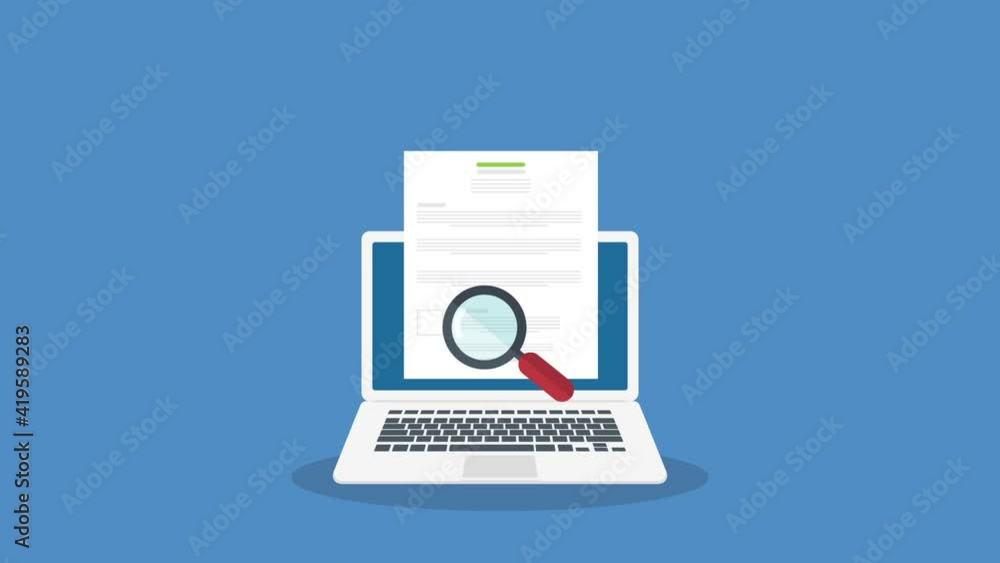 Document inspection. Online digital document inspection or assessment evaluation on laptop computer, contract review, analysis, inspection of agreement contract, compliance verification. Document inspection. Online digital document inspection or assessment evaluation on laptop computer, contract review, analysis, inspection of agreement contract, compliance verification.