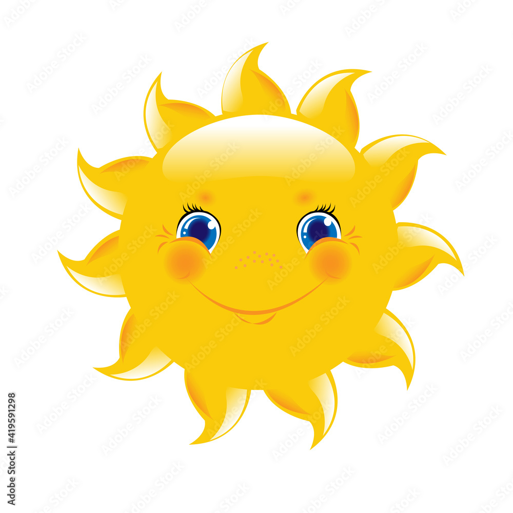 Cartoon Sun. Cartoon Sun.
