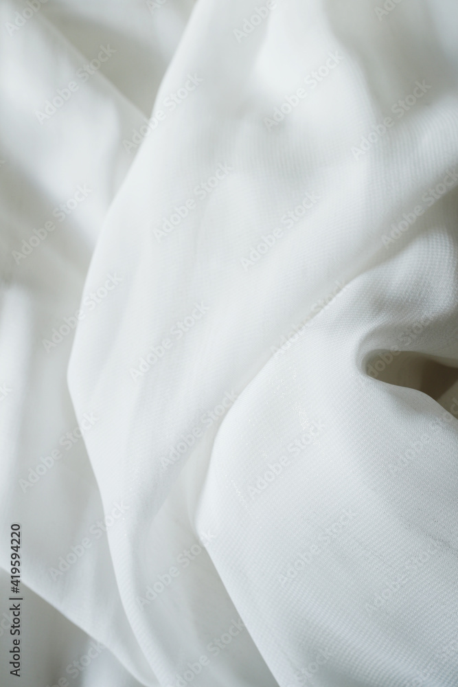 white smooth satin fabric background