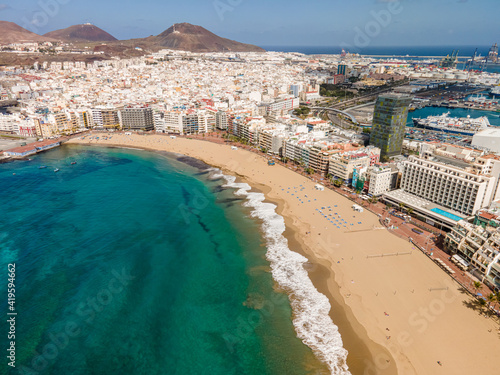 Foto Aerial view on Las Palmas de Gran Canaria, the Capital city of the Canary Island