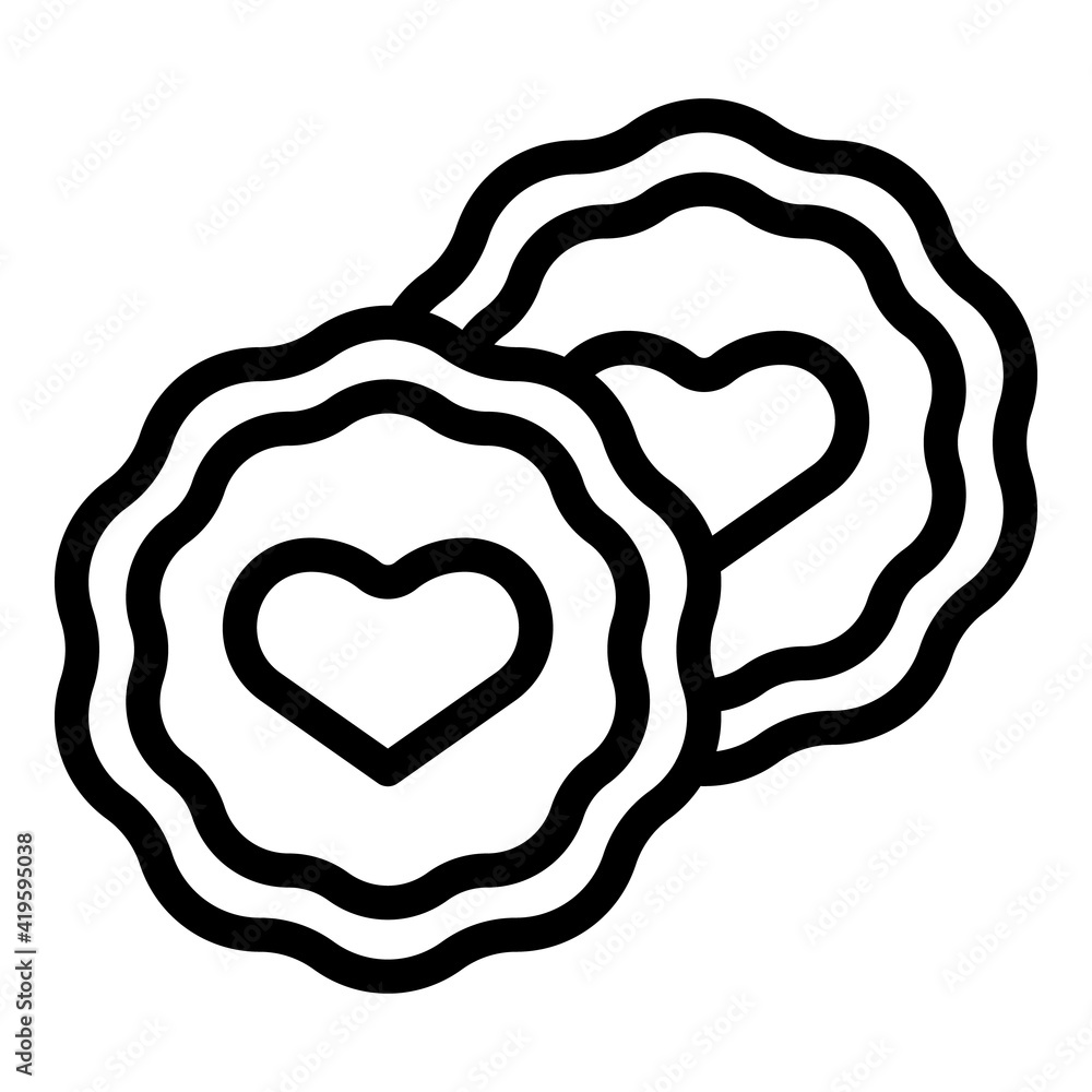 Bakery molds icon. Outline Bakery molds vector icon for web design isolated on white background Bakery molds icon. Outline Bakery molds vector icon for web design isolated on white background