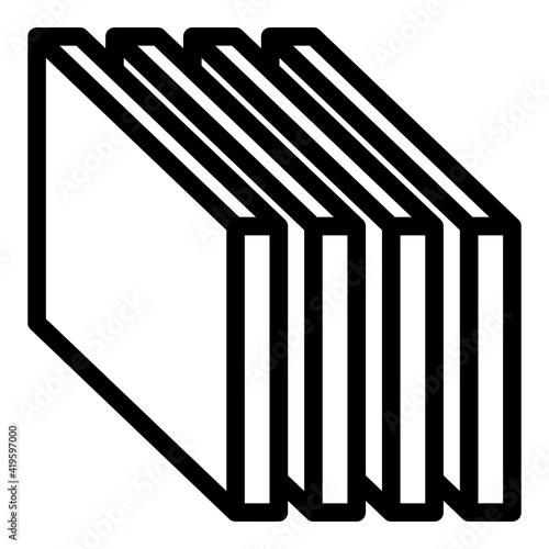 Plywood furniture icon. Outline plywood furniture vector icon for web design isolated on white background