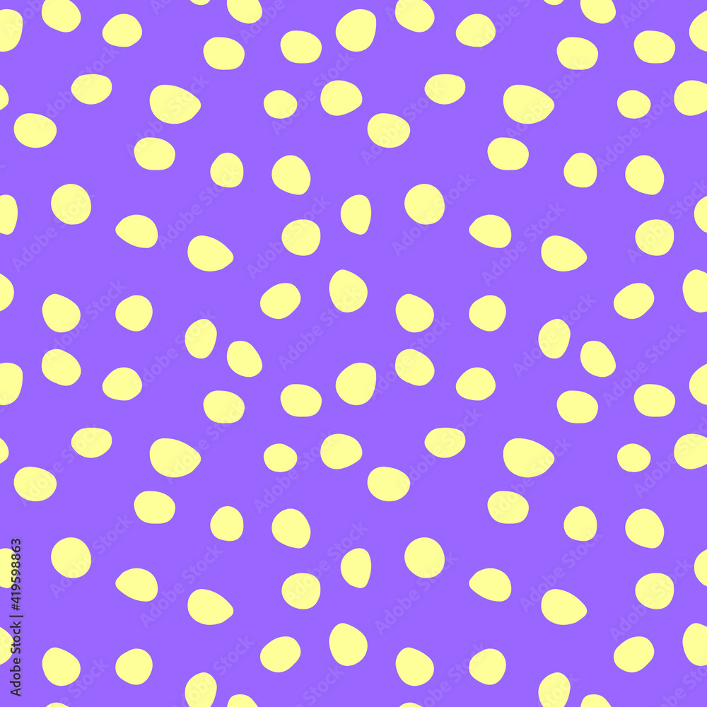 Background polka dot. Seamless pattern. Random dots, circles, animal skin. Design for fabric, wallpaper. Irregular random abstract vector texture. Repeating graphic backdrop Background polka dot. Seamless pattern. Random dots, circles, animal skin. Design for fabric, wallpaper. Irregular random abstract vector texture. Repeating graphic backdrop