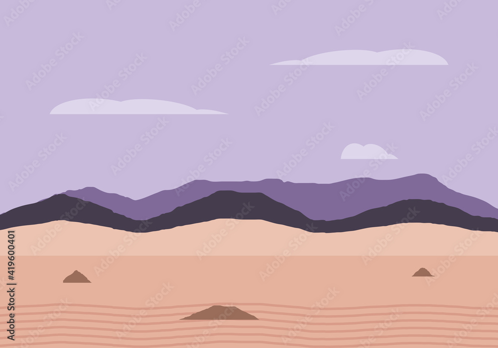 landscape desert mountains