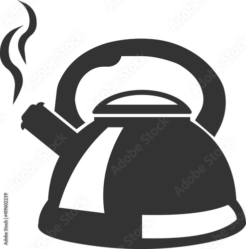 Vector icon of a kettle for boiling water.