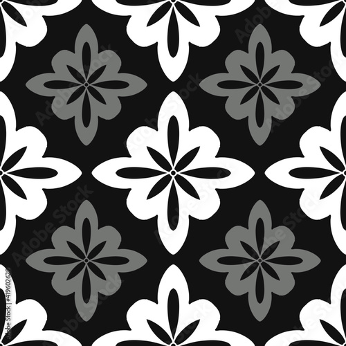 seamless pattern  abstraction in monochrome colors  ornament for wallpaper and fabric  wrapping paper  background for different designs