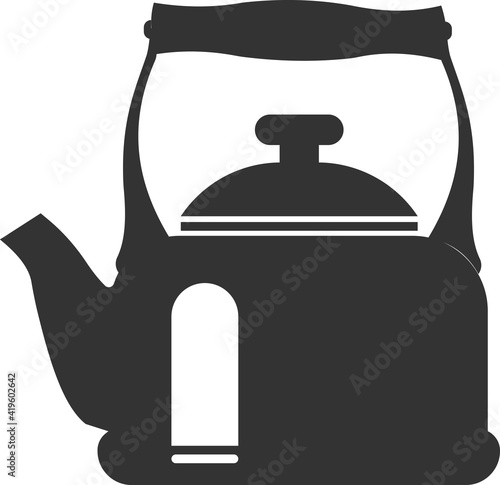 Vector icon of a kettle for boiling water.