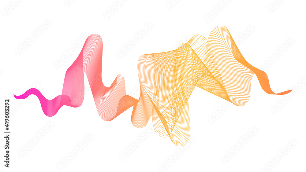 Obraz premium Abstract backdrop with colorful wave gradient lines