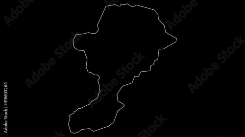 Intibuca Honduras department map outline animation photo