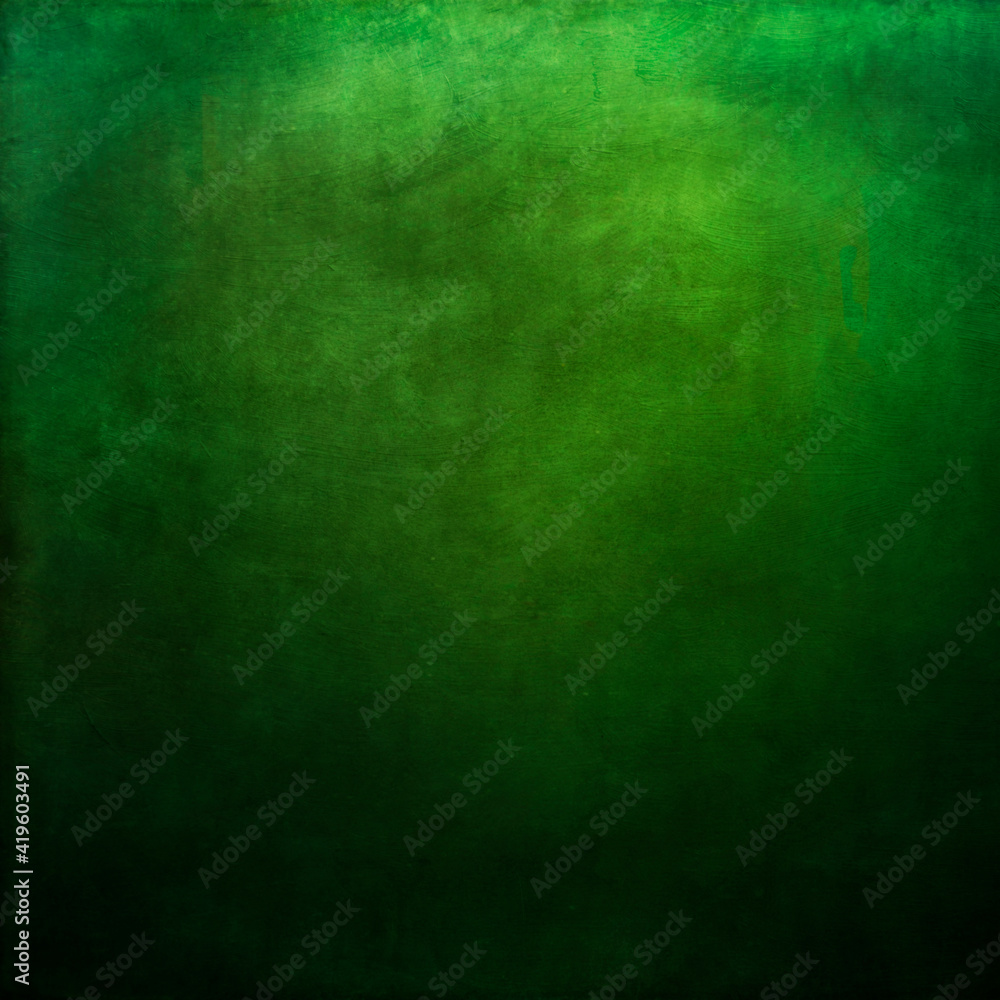 Strongly textured vivid green background.