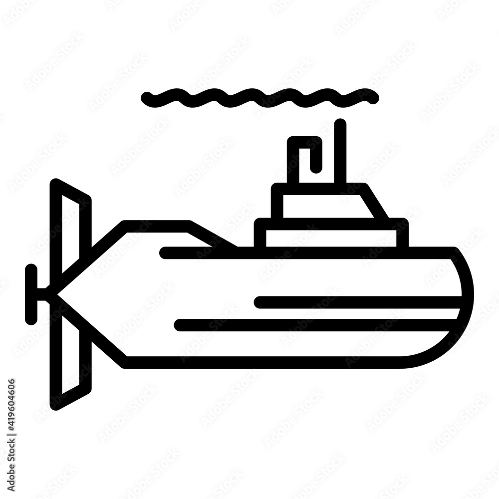 Periscope submarine icon. Outline periscope submarine vector icon for web design isolated on white background Periscope submarine icon. Outline periscope submarine vector icon for web design isolated on white background