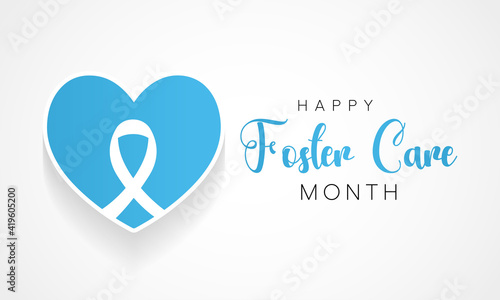 National Foster Care Month is observed each year in May, a time to recognize that we can each play a part in enhancing the lives of children and youth in foster care. vector illustration.