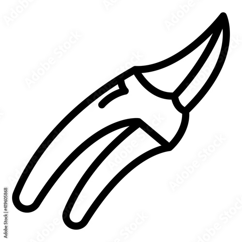 Tree secateurs icon. Outline tree secateurs vector icon for web design isolated on white background