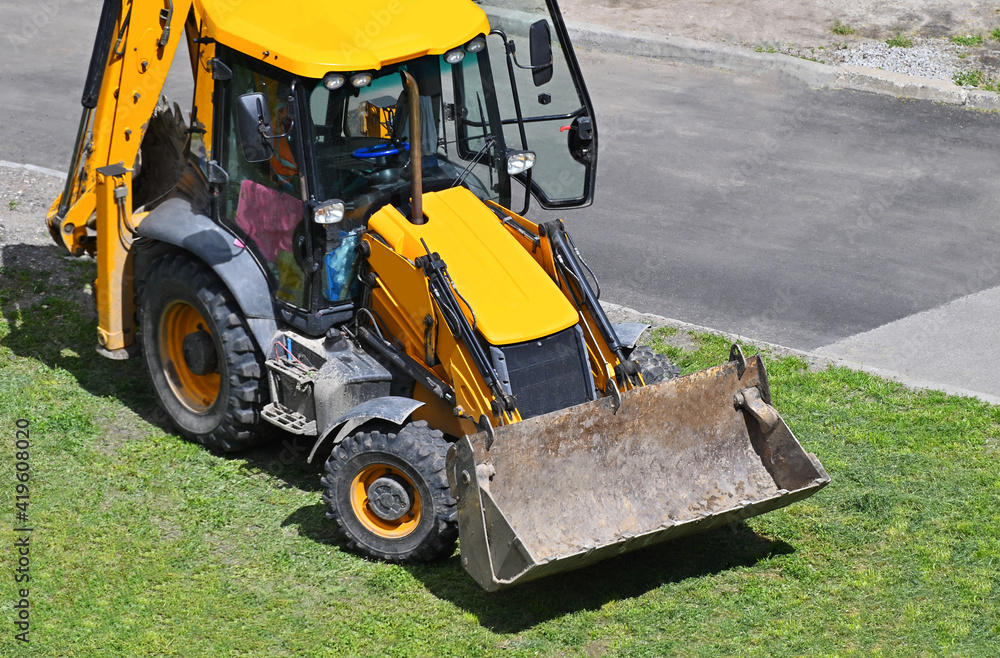 Bulldozer on construction site Bulldozer on construction site