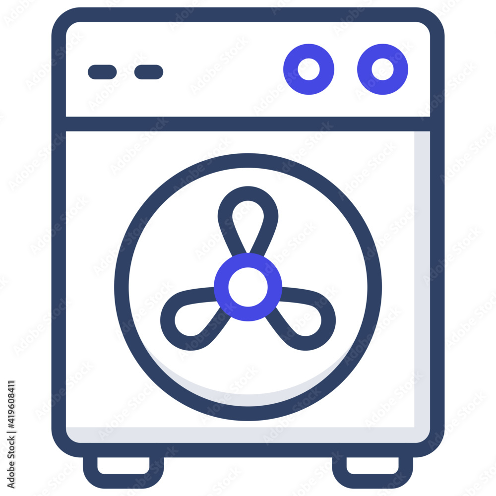 A flat design, icon of Air cooler A flat design, icon of Air cooler
