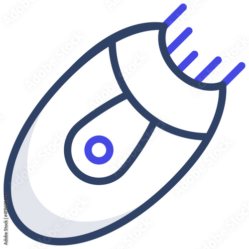 A flat design, icon of epilator