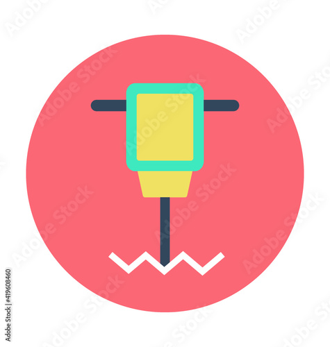 Gimlet Machine Colored Vector Icon 