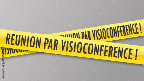 Logo réunion par visioconférence.