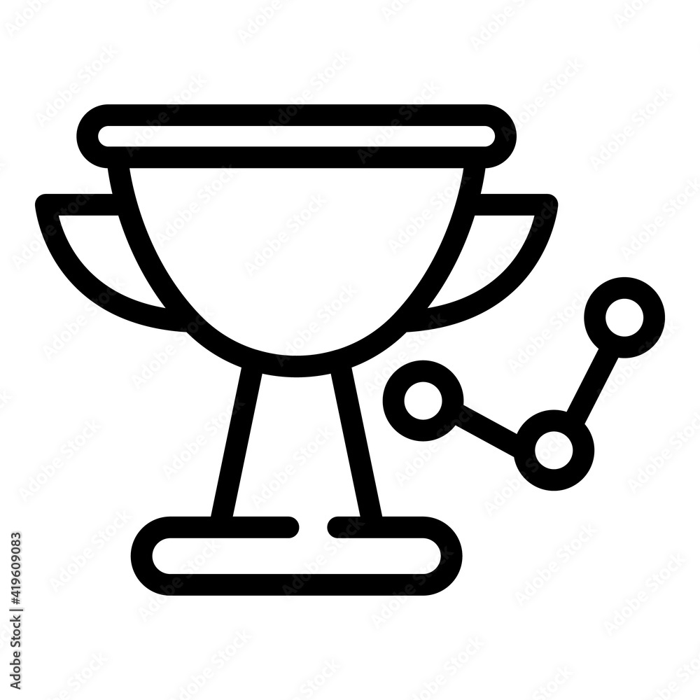 Trophy career icon. Outline trophy career vector icon for web design isolated on white background Trophy career icon. Outline trophy career vector icon for web design isolated on white background