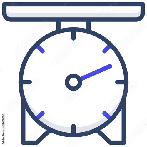 Icon of clock hanging, a outline design photo