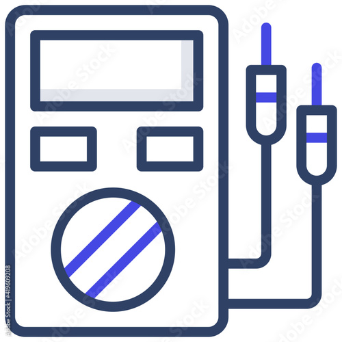 Icon of voltmeter outline design