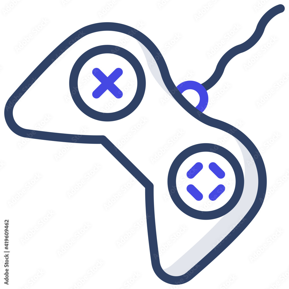 A outline design, icon of game controller A outline design, icon of game controller
