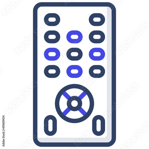 A flat design, icon of remote