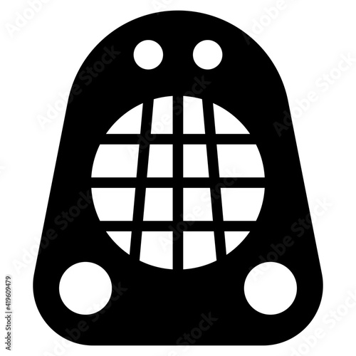 A glyph design, icon of fan heater