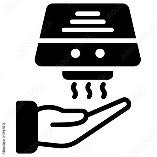 A solid design, icon of hand dryer