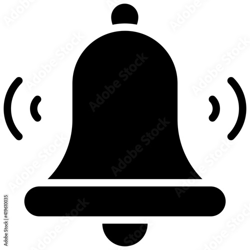 A glyph design, icon of bell