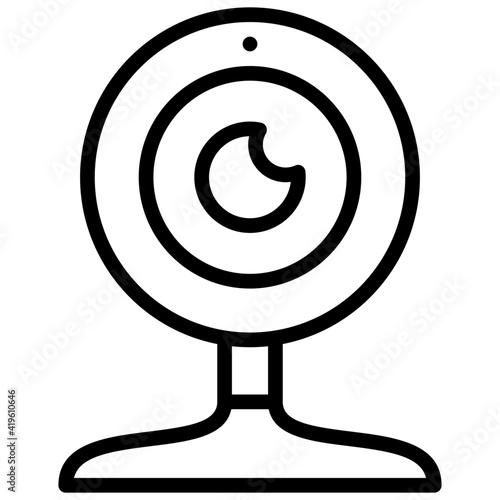 A outline design, icon of pedestal fan