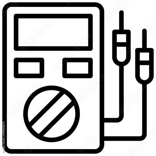 Icon of voltmeter linear design