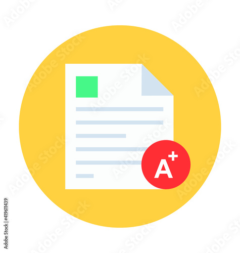 A Plus Grade Vector Icon