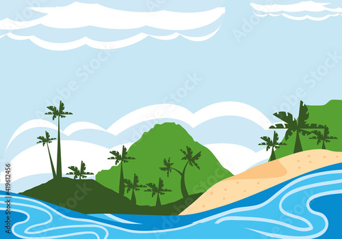 landscape tropical beach