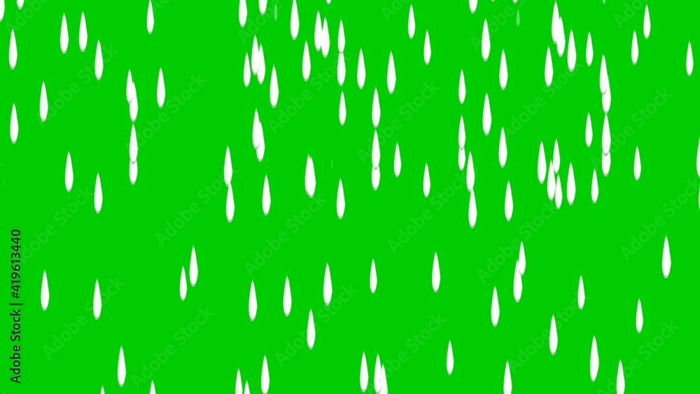 rain animation green screen, water drop on green background.4k video rain animation green screen, water drop on green background.4k video