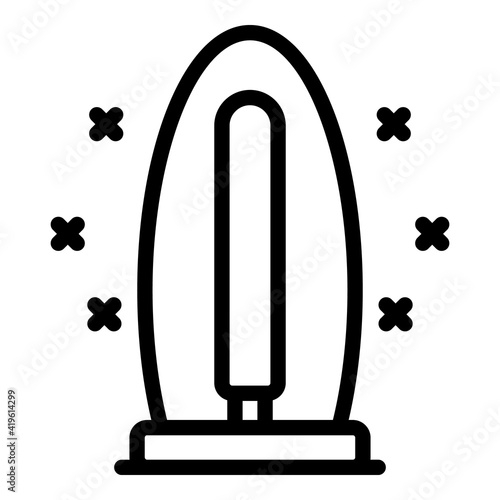 Ultraviolet bulb light icon. Outline ultraviolet bulb light vector icon for web design isolated on white background