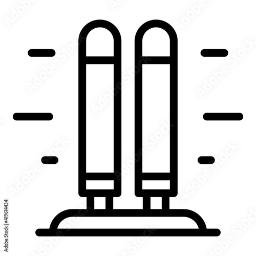 Bactericidal light icon. Outline bactericidal light vector icon for web design isolated on white background