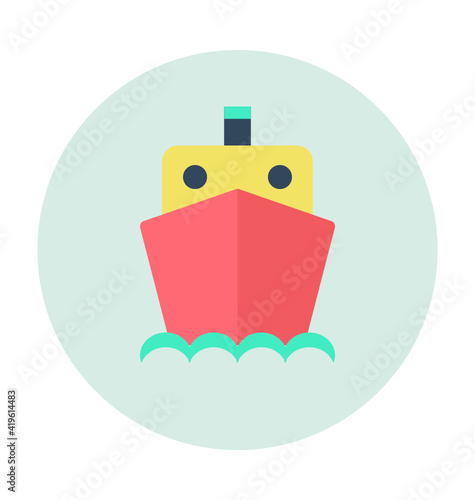 Shipping Colored Vector Illustration