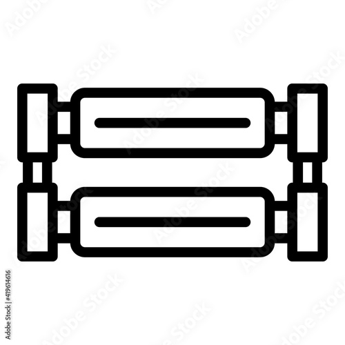 Uv glow lamp icon. Outline uv glow lamp vector icon for web design isolated on white background