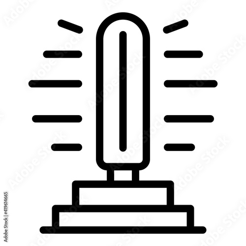 Uv glow light icon. Outline uv glow lightvector icon for web design isolated on white background