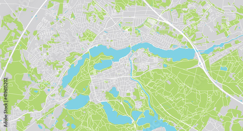 Urban vector city map of Sileborg  Denmark