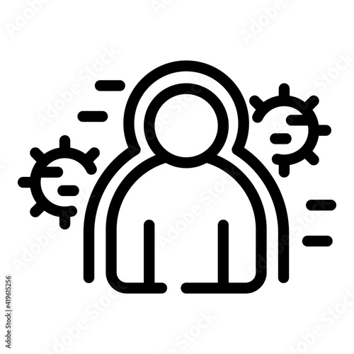 Immunology icon. Outline immunology vector icon for web design isolated on white background