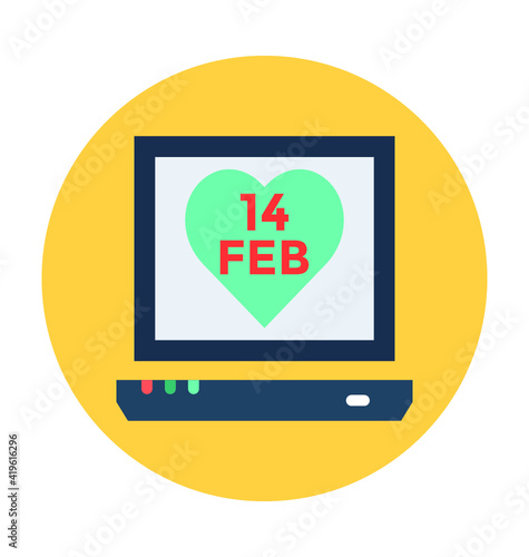 14 February Vector Icon